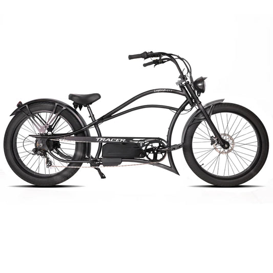 Tracer Legend GT7 1000W Stretch Cruiser Chopper E-Bike, 48V 20Ah Battery, 55–65 Mile Range, 26” Fat Tires, Shimano 7-Speed