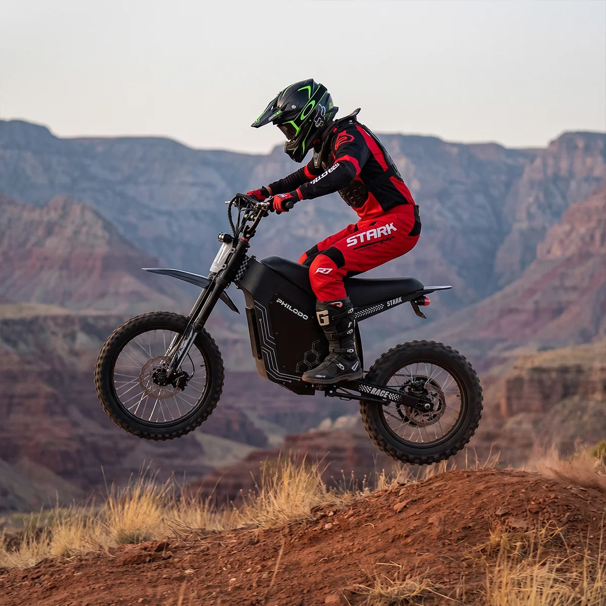 PHILODO STARX Electric Dirt Bike – 8000W, 50 MPH, 60V 36Ah Battery, 60-Mile Range