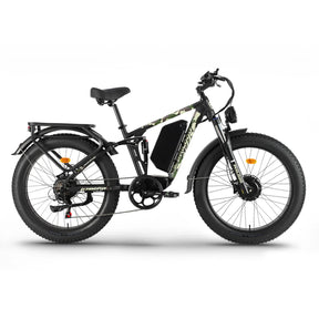 PHILODO Forester 60V Dual Motor Electric Bike – Full Suspension Fat Tire eBike, Long Range 60V Battery, High Power All-Terrain Electric Bicycle