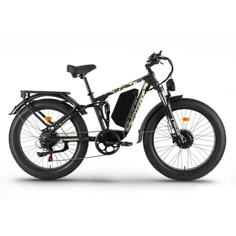 PHILODO Forester 60V Dual Motor Electric Bike – Full Suspension Fat Tire eBike, Long Range 60V Battery, High Power All-Terrain Electric Bicycle