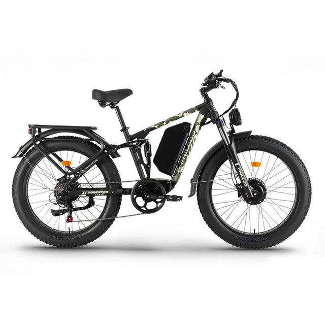 PHILODO Forester 60V Dual Motor Electric Bike – Full Suspension Fat Tire eBike, Long Range 60V Battery, High Power All-Terrain Electric Bicycle