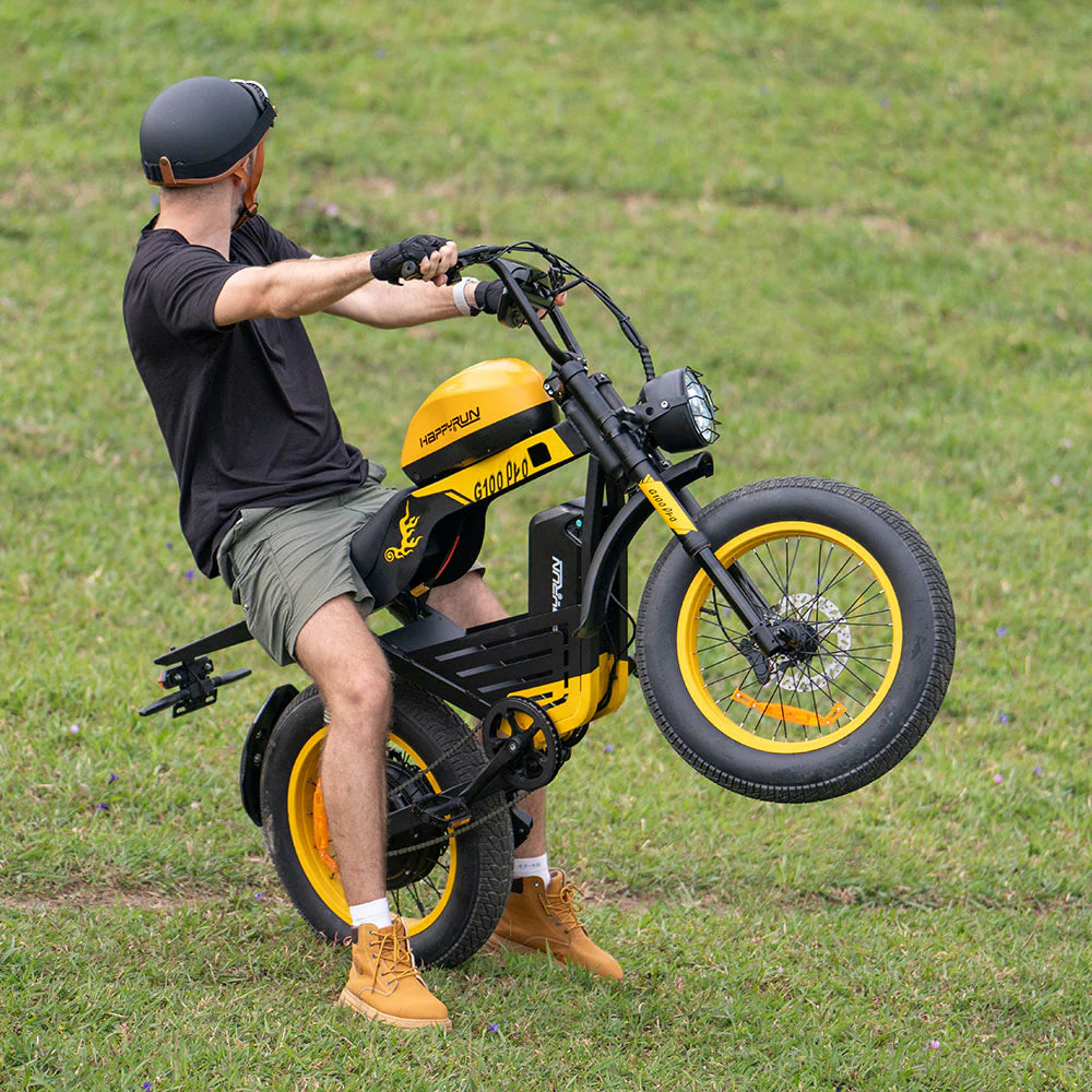 HappyRun G100 Pro – 6000W Dual Battery Electric Bike | 72V High-Performance Off-Road E-Moto