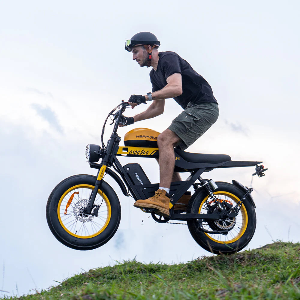 HappyRun G100 Pro – 6000W Dual Battery Electric Bike | 72V High-Performance Off-Road E-Moto