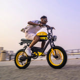 HappyRun G100 Dual-Battery Electric Bike 1000W Motor 28 mph 48V 30Ah Battery