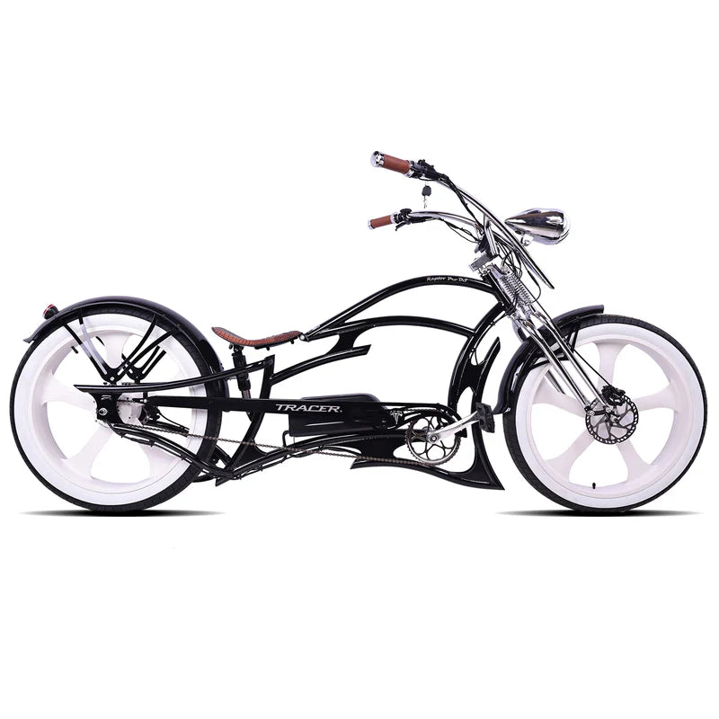 Tracer Raptor Pro DS 800W Stretch Cruiser E-Bike, 28MPH Top Speed, 48V 20Ah (960Wh) Battery, 55–65 Mile Range, 26” Fat Tires