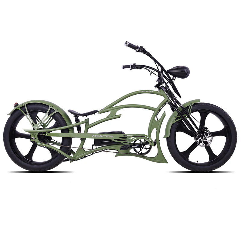 Tracer Raptor Pro DS 800W Stretch Cruiser E-Bike, 28MPH Top Speed, 48V 20Ah (960Wh) Battery, 55–65 Mile Range, 26” Fat Tires