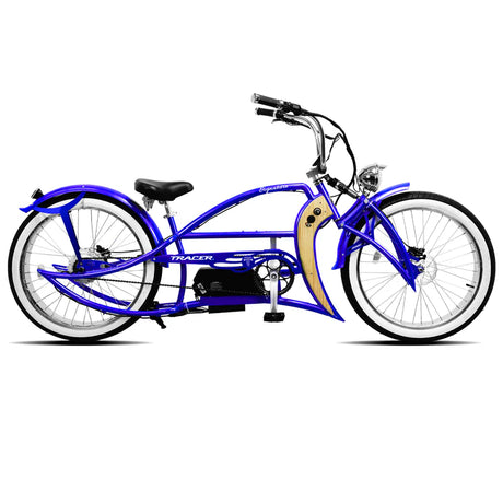 Tracer Signature Pro 800W Chopper Cruiser E-Bike, 48V 17.5Ah Battery, 25 MPH Top Speed, 30 Mile Range, 26” Fat Tires
