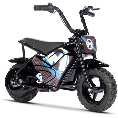 MotoTec 24V 250W Electric Powered Mini Bike Black 250W Motor 10 mph 24V 9Ah Battery