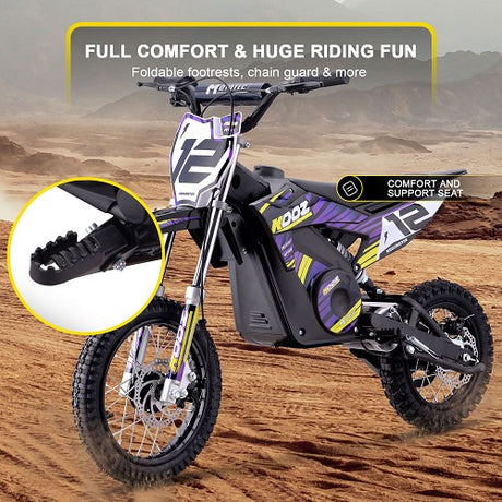 MotoTec 36V 1000W (HP112E) Electric Dirt Bike 1000W Motor 18 mph 36V 7.8Ah Battery