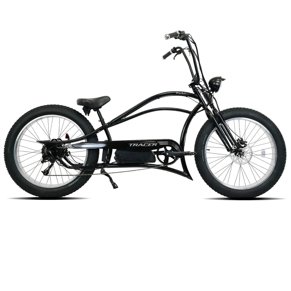 Tracer Tracker DS7 26" 800W Stretch Cruiser E-Bike, 48V 17.5Ah Battery, 25 MPH Top Speed, 25 Mile Range, Shimano 7-Speed
