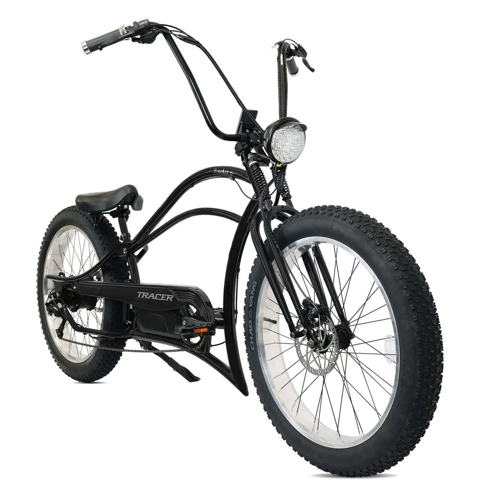 Tracer Tracker DS7 26" 800W Stretch Cruiser E-Bike, 48V 17.5Ah Battery, 25 MPH Top Speed, 25 Mile Range, Shimano 7-Speed