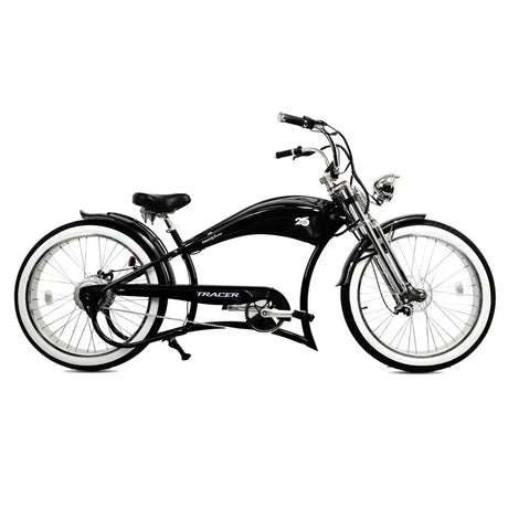 Tracer Twenty5 GTS 500W 26" Stretch Cruiser E-Bike, 48V 17.5Ah Battery, 30–50 Mile Range, 26” Fat Tires, Up to 25 MPH