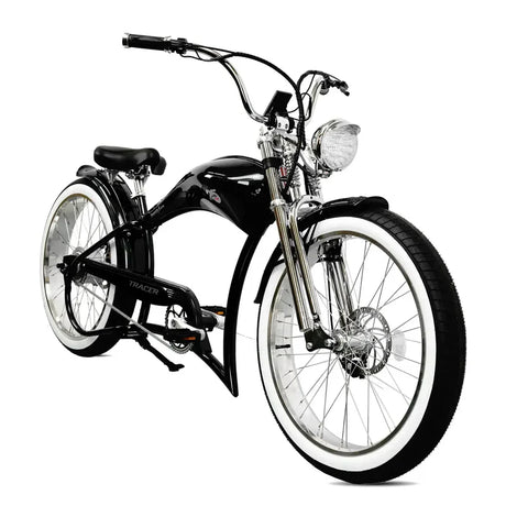 Tracer Twenty5 GTS 500W 26" Stretch Cruiser E-Bike, 48V 17.5Ah Battery, 30–50 Mile Range, 26” Fat Tires, Up to 25 MPH