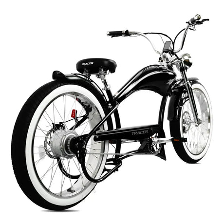 Tracer Twenty5 GTS 500W 26" Stretch Cruiser E-Bike, 48V 17.5Ah Battery, 30–50 Mile Range, 26” Fat Tires, Up to 25 MPH