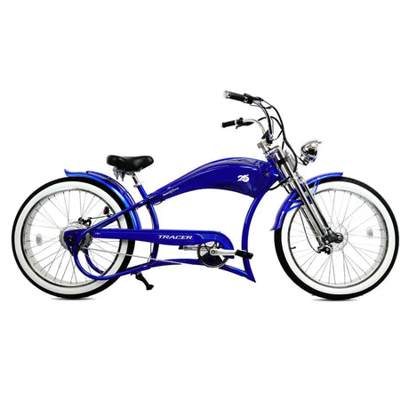Tracer Twenty5 GTS 500W 26" Stretch Cruiser E-Bike, 48V 17.5Ah Battery, 30–50 Mile Range, 26” Fat Tires, Up to 25 MPH
