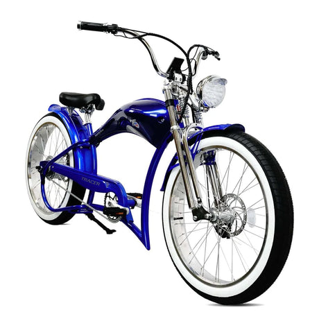 Tracer Twenty5 GTS 500W 26" Stretch Cruiser E-Bike, 48V 17.5Ah Battery, 30–50 Mile Range, 26” Fat Tires, Up to 25 MPH