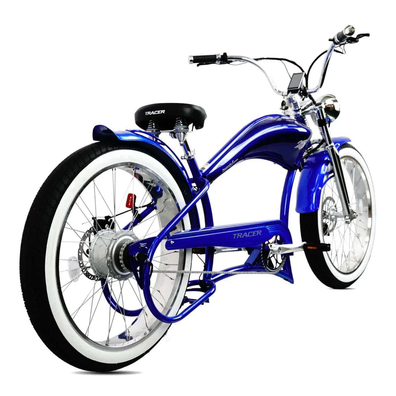Tracer Twenty5 GTS 500W 26" Stretch Cruiser E-Bike, 48V 17.5Ah Battery, 30–50 Mile Range, 26” Fat Tires, Up to 25 MPH
