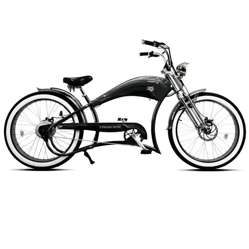 Tracer Twenty5 DS 500W 26" Dual Springer Cruiser E-Bike, 48V 17.5Ah Battery, 30–50 Mile Range, 26” Fat Tires, Top Speed - Up to 25 MPH