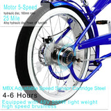 Tracer Twenty5 GT 500W 26" Cruiser E-Bike 500W Motor 22 mph 48V 17.5Ah Battery
