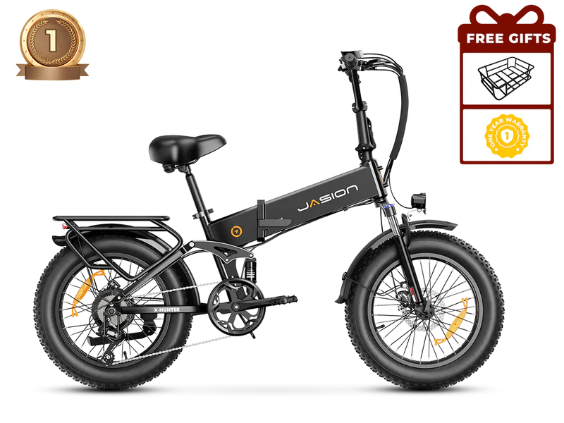 Jasion X-Hunter Folding Electric Bike 1400W Peak Motor 28 mph 48V 13Ah Battery