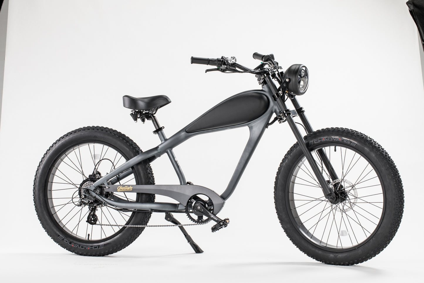 Cheetah Cafe Racer - Platinum Gray | Cheetah Cafe Racer Bike | REVIBIKES™ Electric Bikes | Super Cheetah Electric Bike | Cheetah Bike | Cafe Racer Bike | Bike Lovers USA