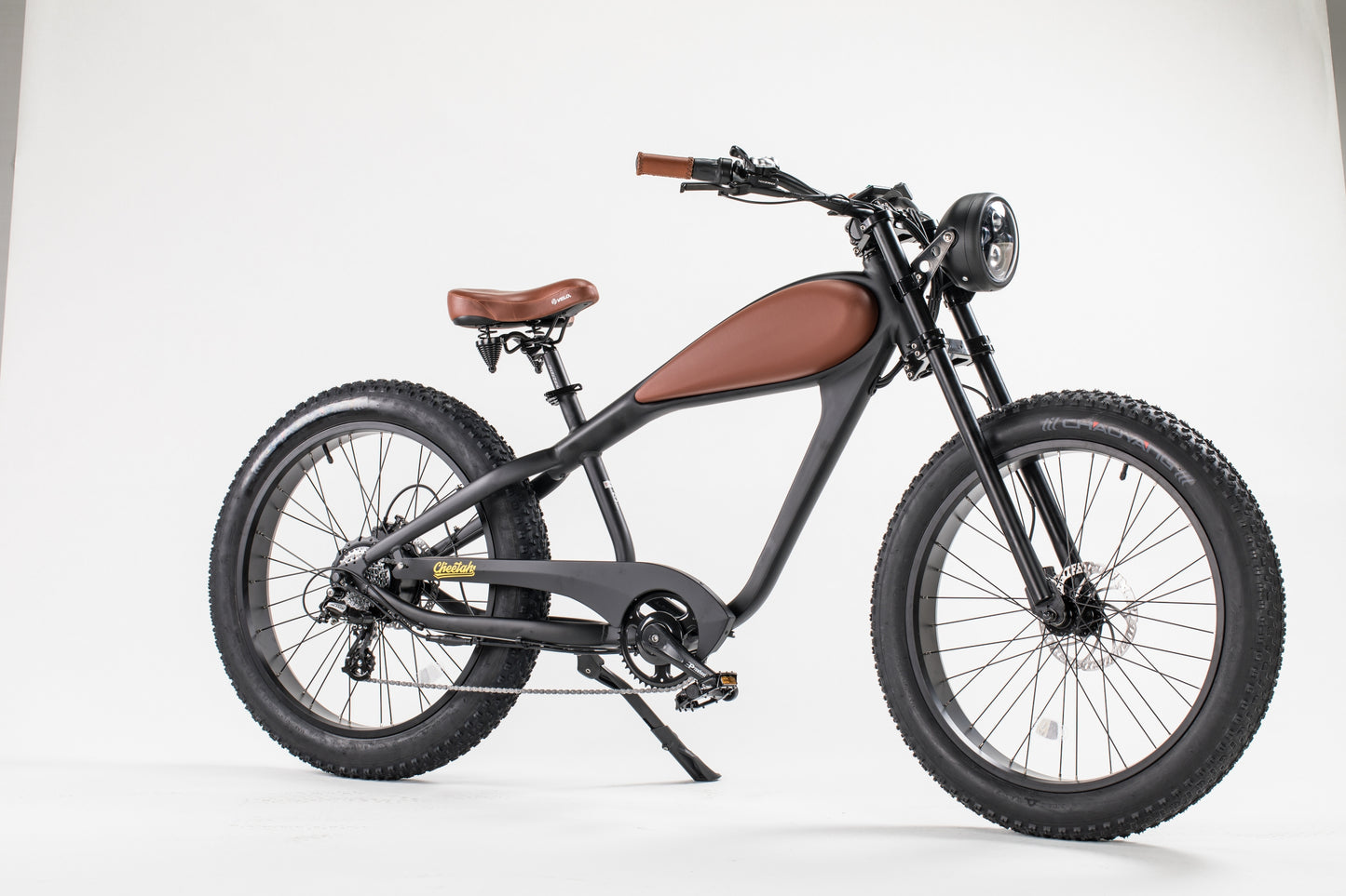 Cheetah Cafe Racer Bike | Night Black | REVIBIKES™ Electric Bikes | Super Cheetah Electric Bike | Cafe Racer Bike | Cheetah Bike | Cafe Racer Bike | Bike Lovers USA