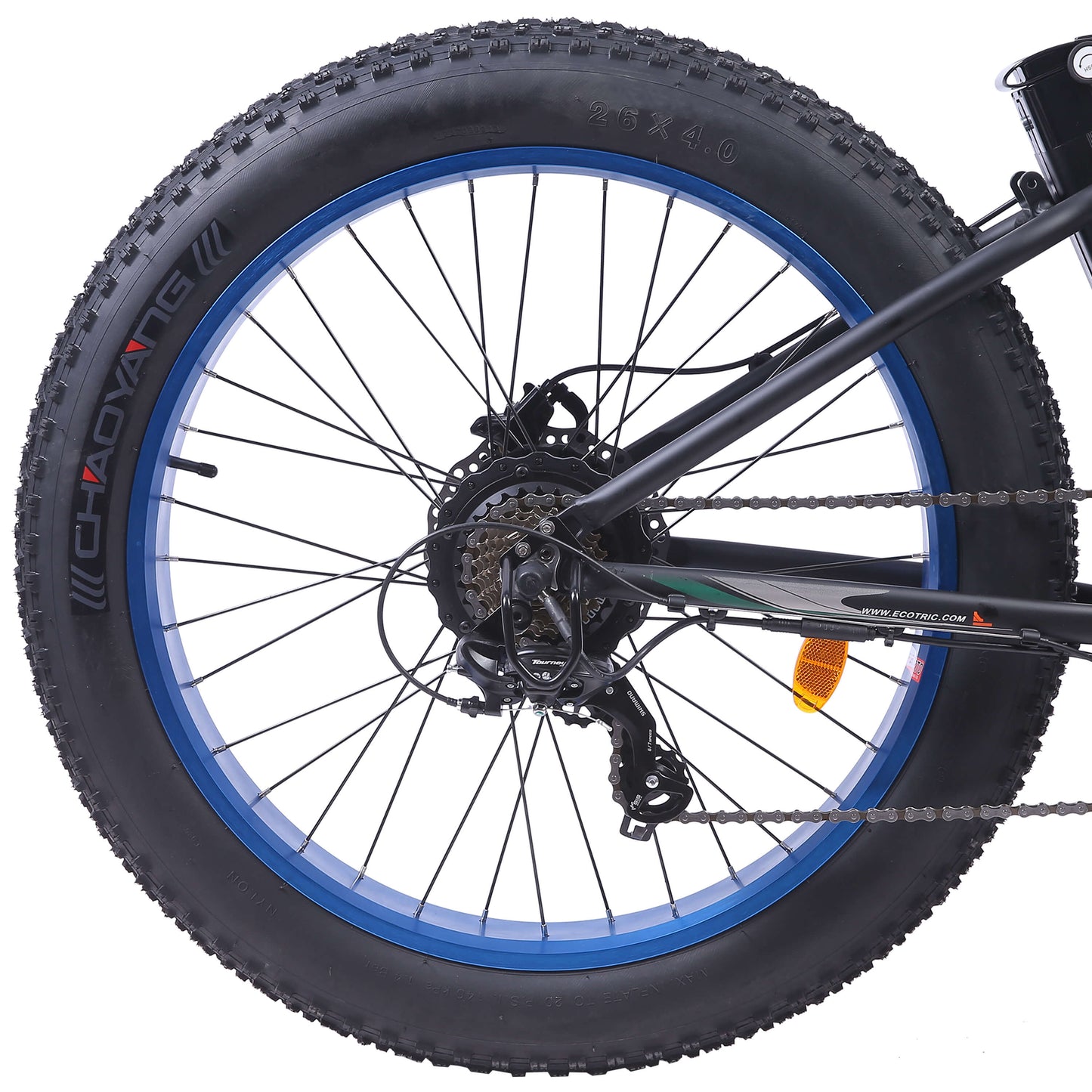 Ecotric Hammer Electric Fat Tire Beach Snow Bike - Blue