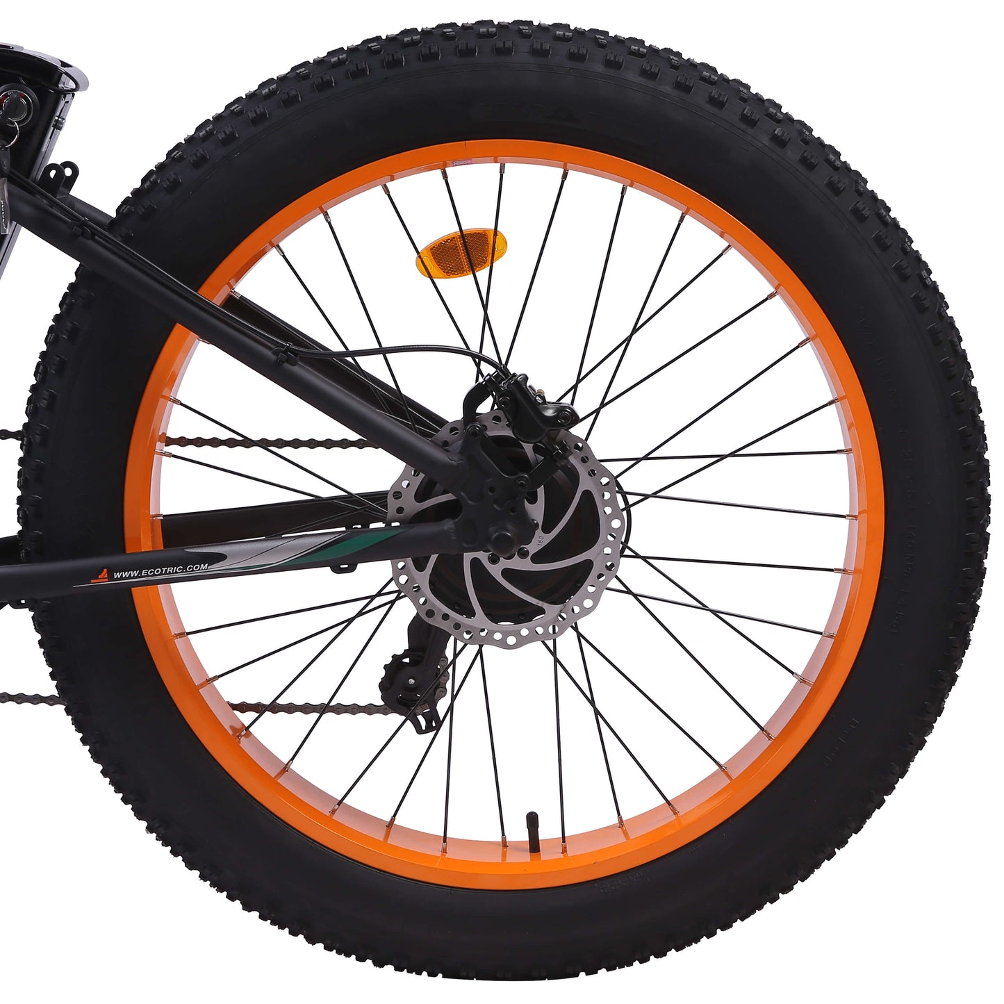 Ecotric Hammer Electric Fat Tire Beach Snow Bike - Orange