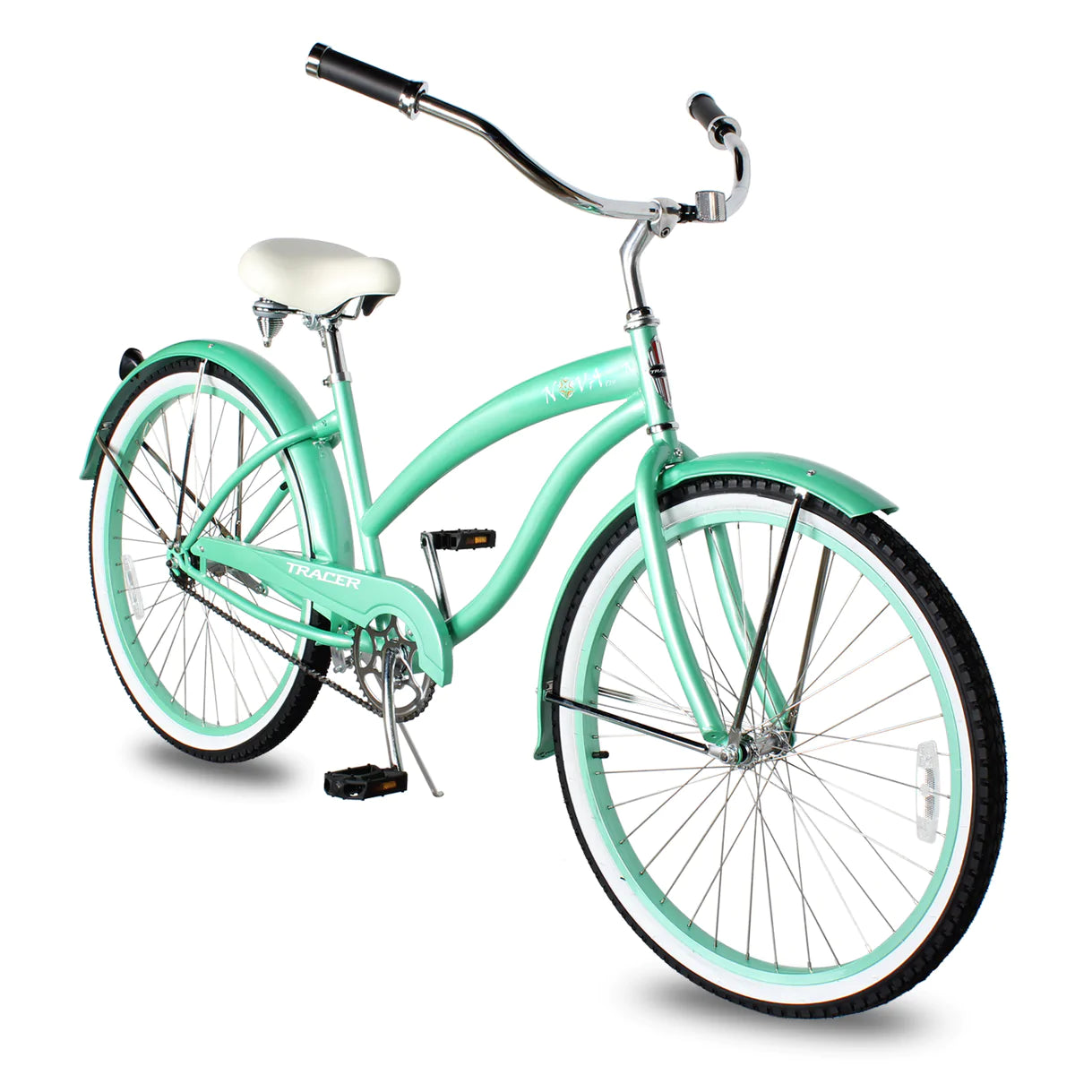 Tracer Nova Single Speed 26" Beach Cruiser Bike - Mint Green | Single Speed | Cruiser Bike | Adult Bikes | Beach Cruiser Bikes | Bike Lover USA