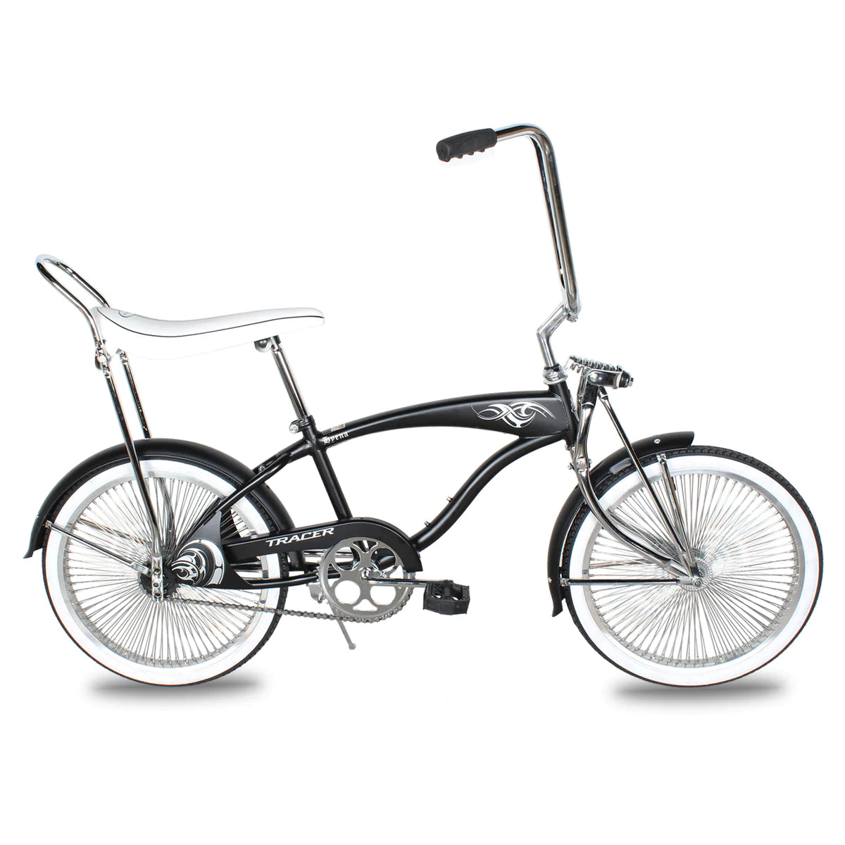 Tracer Hyena Classic Beach Lowrider Bike w/140H Wheel, Single Speed, w/ Banana Seat