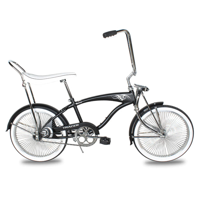 Tracer Hyena Classic Beach Lowrider Bike w/140H Wheel, Single Speed, w/ Banana Seat