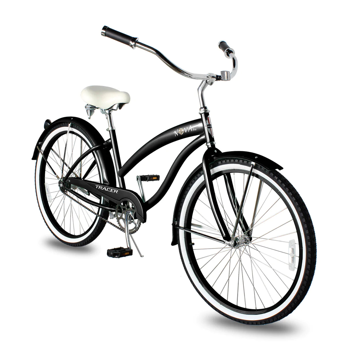 Tracer Nova Single Speed 26" Beach Cruiser Bike - Matte Black | Single Speed | Cruiser Bike | Adult Bikes | Beach Cruiser Bikes | Bike Lover USA