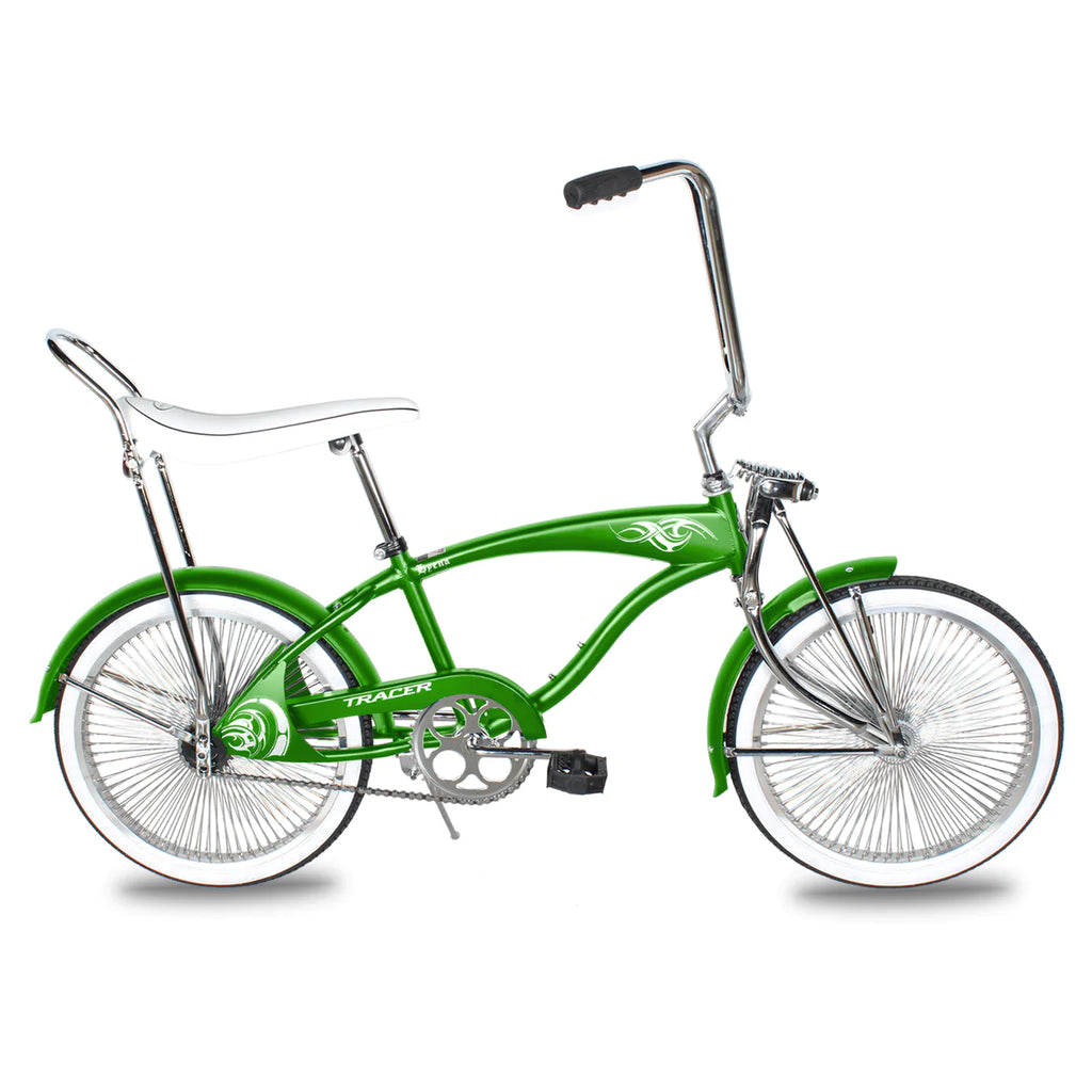 Tracer Hyena Classic Beach Cruiser Bike - Green | Fat Tire Bike | Cruiser Fat Tire Bike | Stretch Bike | Fat Tire | Bike Lover USA