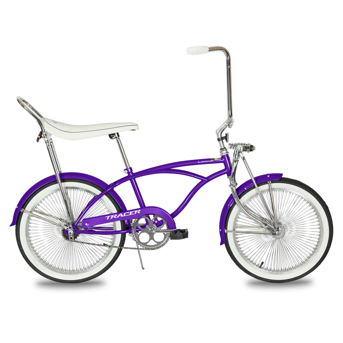 Tracer Tamron Classic Beach Cruiser Bike - Purple | Single Speed | Fat Tire Bike | Cruiser Fat Tire Bike | Stretch Bike | Fat Tire | Bike Lover USA