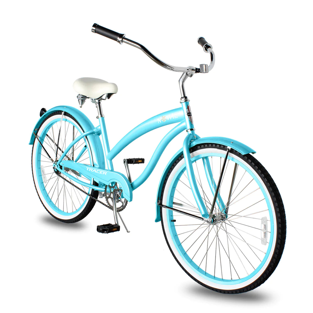 Tracer Nova Single Speed 26" Beach Cruiser Bike - Baby Blue | Single Speed | Cruiser Bike | Adult Bikes | Beach Cruiser Bikes | Bike Lover USA