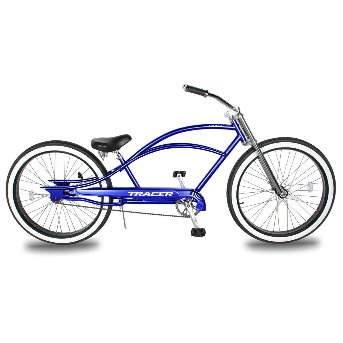Tracer Master 29" Chopper Stretch Cruiser Fat Tire Bike - Blue | Fat Tire Bike | Cruiser Fat Tire Bike | Stretch Bike | Fat Tire | Bike Lover USA