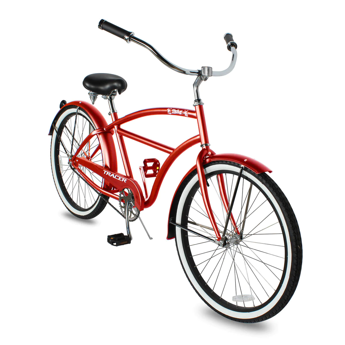 Tracer Taha 26" Beach Cruiser Bike 1 & 7 Speed For Male - Red | 7 Speed | Single Speed | Cruiser Bike | Adult Bikes | Beach Cruiser Bikes | Bike Lover USA