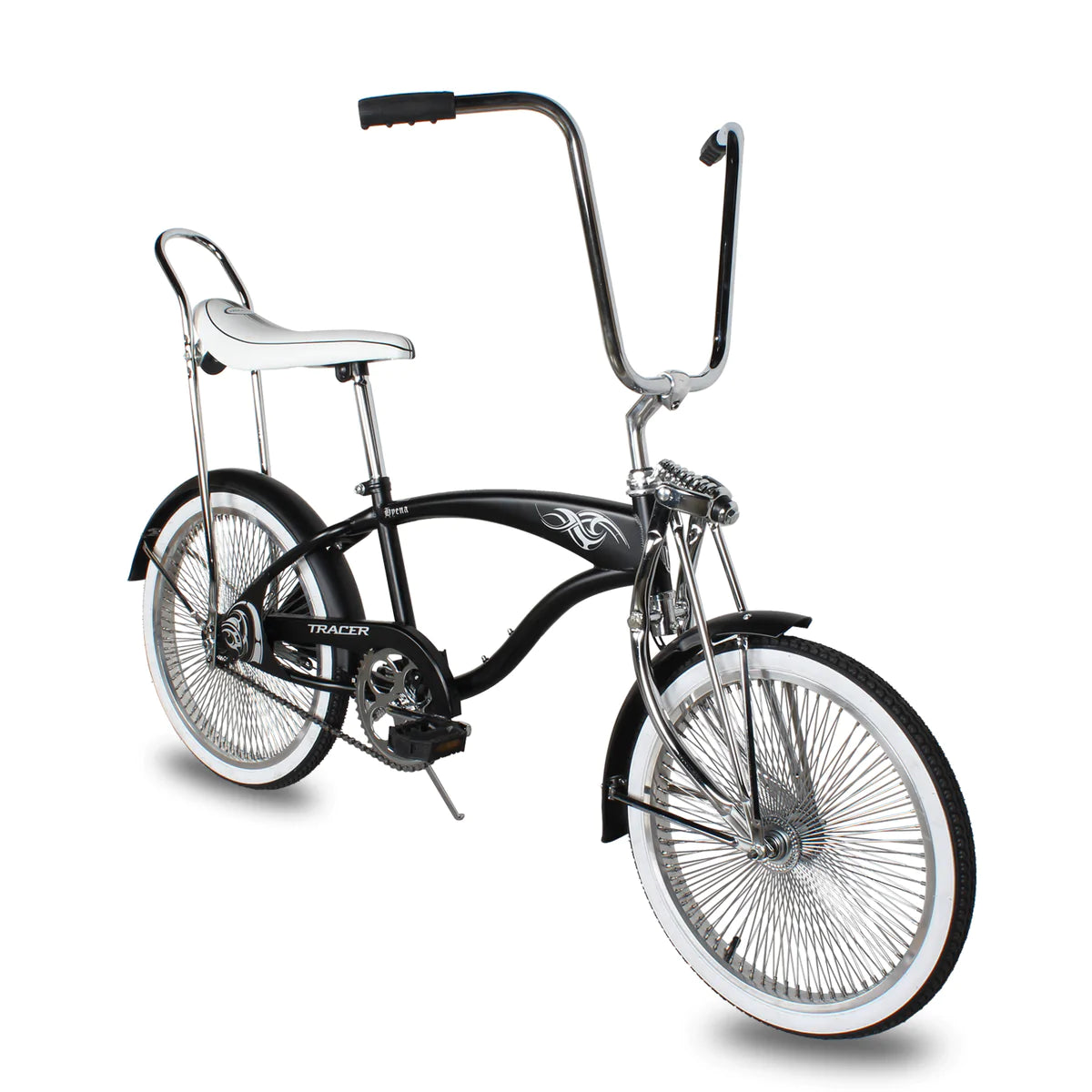 Tracer Hyena Classic Beach Lowrider Bike w/140H Wheel, Single Speed, w/ Banana Seat