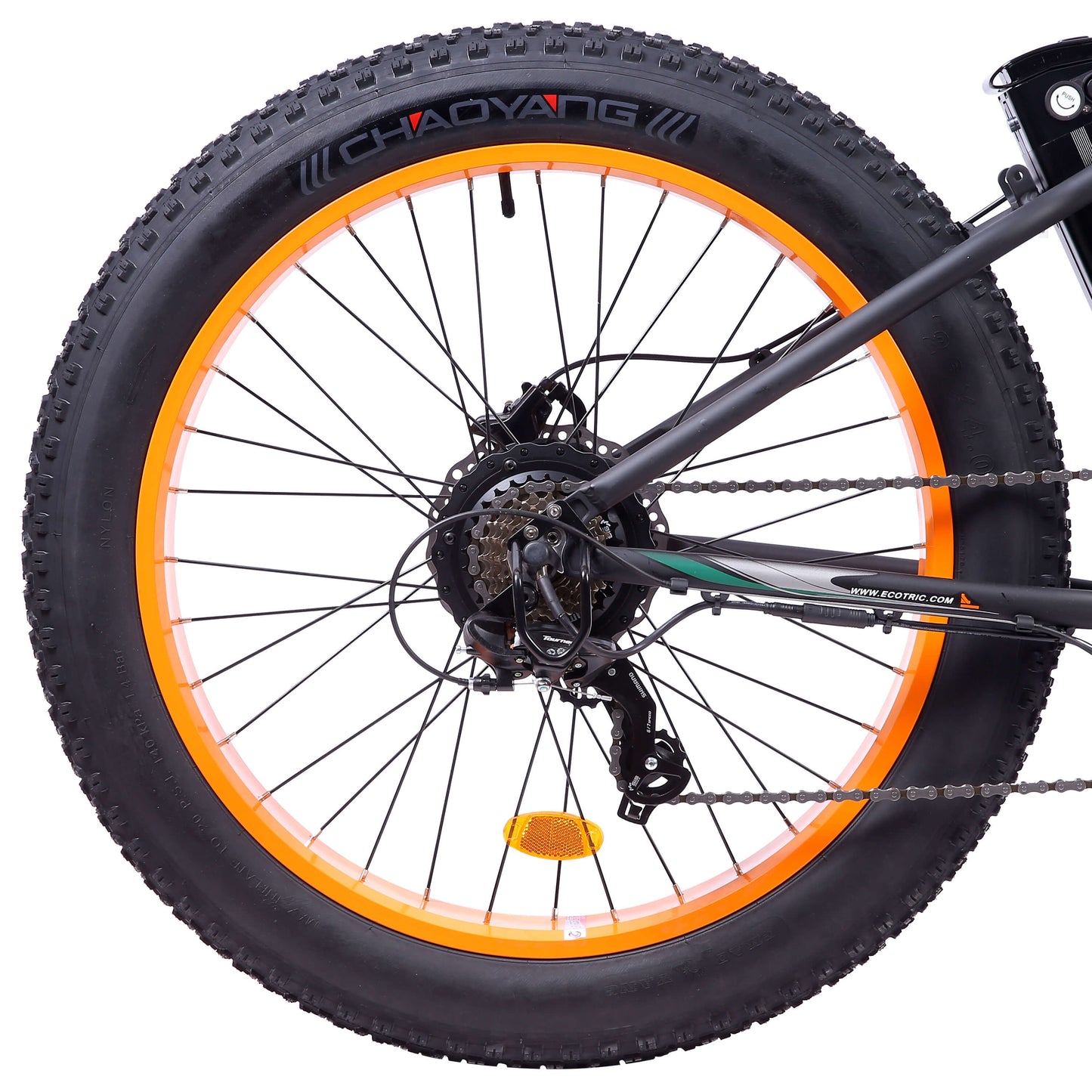 Ecotric Hammer Electric Fat Tire Beach Snow Bike - Orange