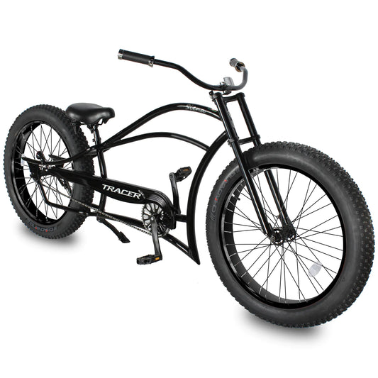 Tracer Siena GT 26" Chopper Stretch Cruiser Fat Tire Bike - Matte Black | Fat Tire Bike | Cruiser Fat Tire Bike | Stretch Bike | Fat Tire | Bike Lover USA