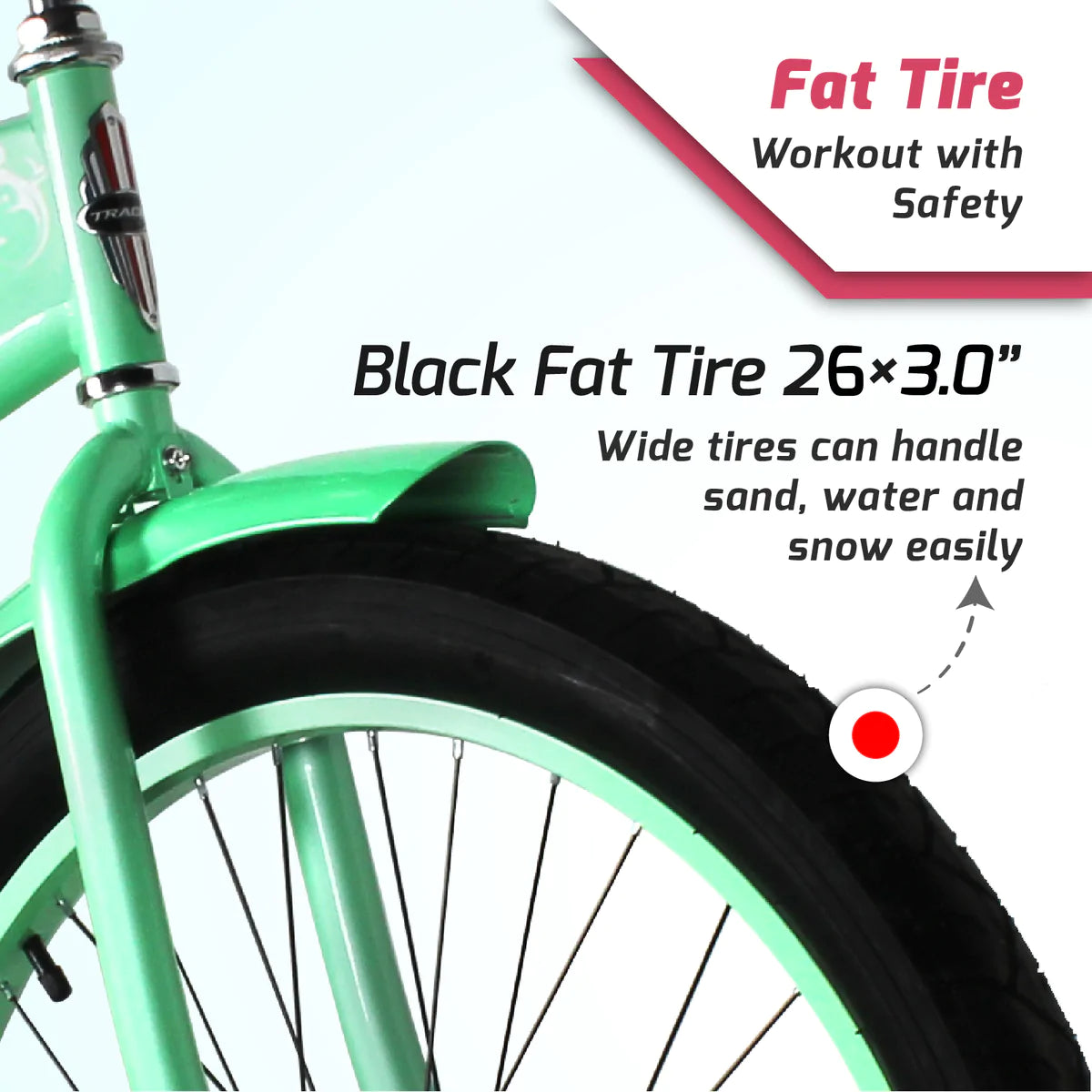 Tracer AVERA-F 26" Beach Cruiser Bike Single Speed for Women
