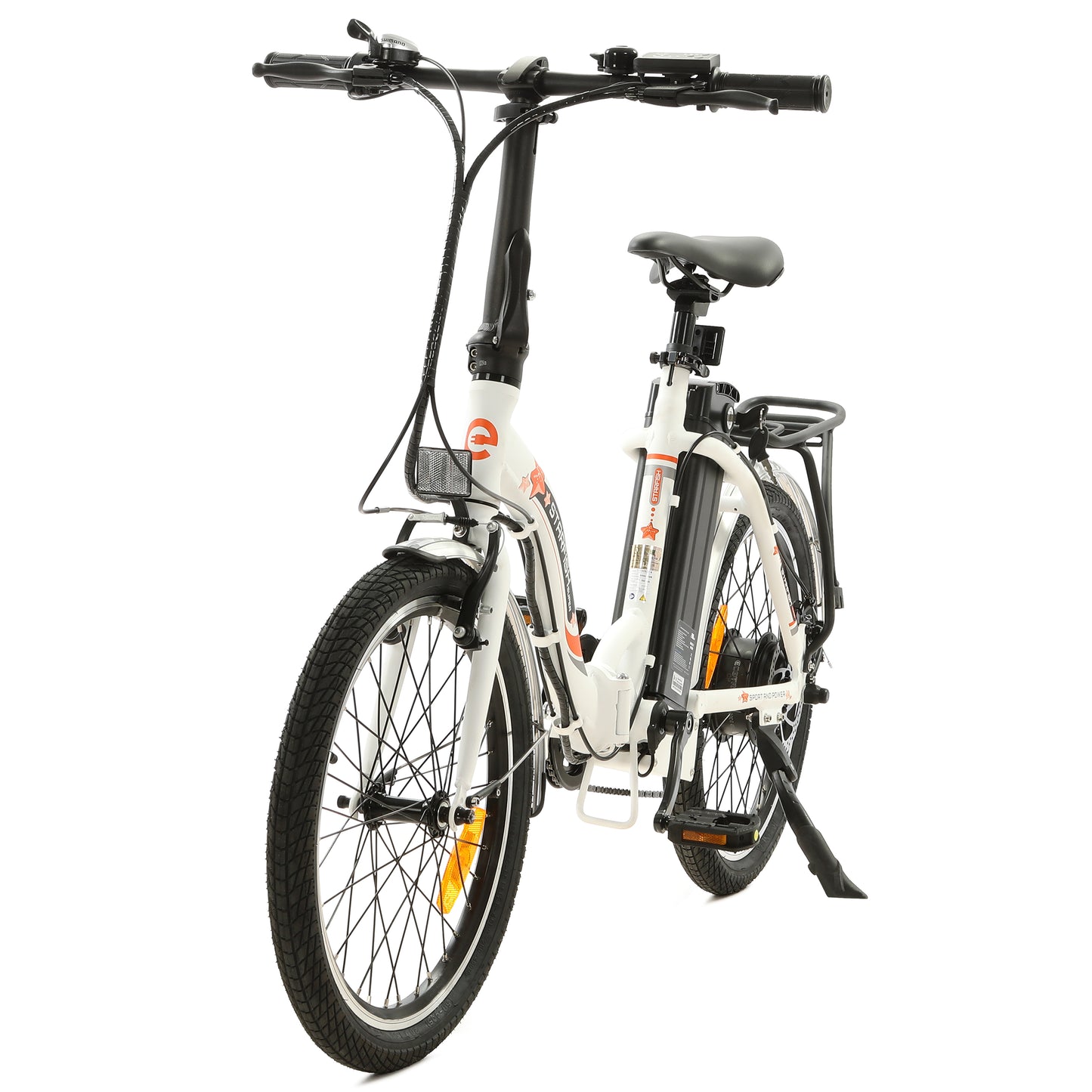 UL Certified-Ecotric Starfish 20inch Portable and Folding Electric Bike - White