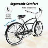 Tracer TAHA 26" Beach Cruiser Bikes 1 & 7 Speed for Men