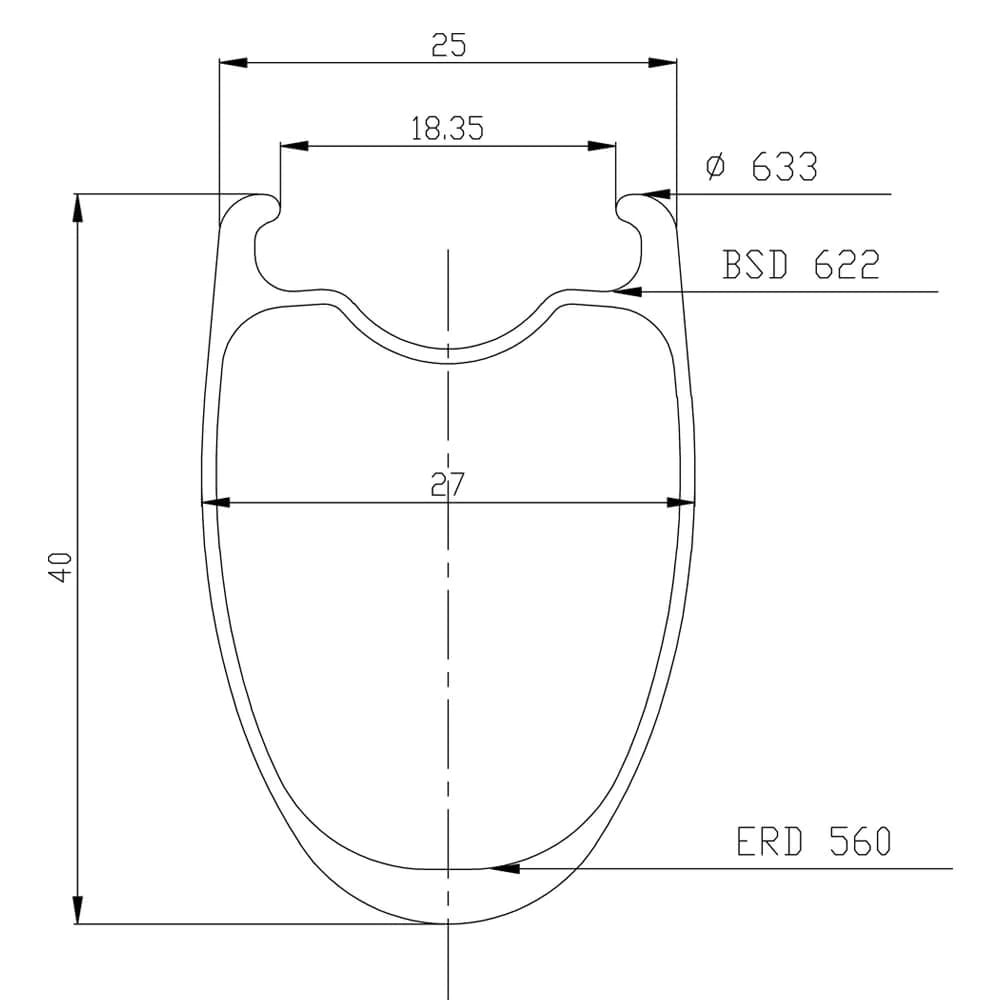 AERO 40S 40mm depth rim Wheel