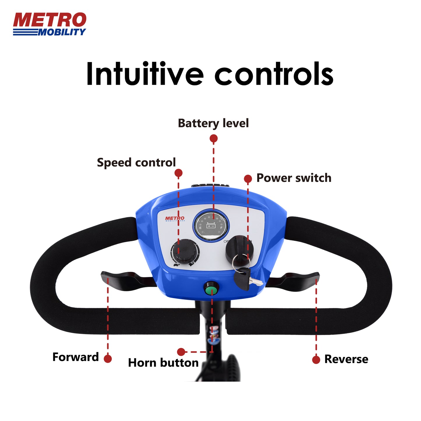 Metro M1 Lite Mobility Scooter - Blue