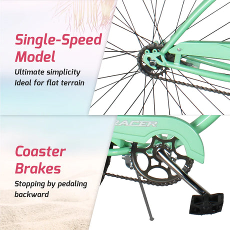 Tracer AVERA-F 26" Beach Cruiser Bike Single Speed for Women