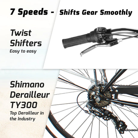 Tracer TAHA 26" Beach Cruiser Bikes 1 & 7 Speed for Men
