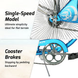 Tracer Hyena Classic Beach Lowrider Bike w/140H Wheel, Single Speed, w/ Banana Seat