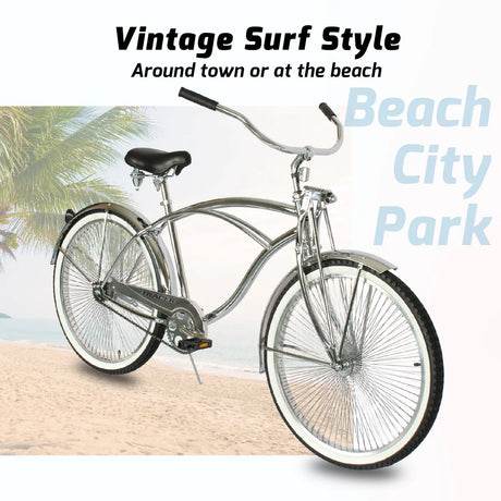 Tracer Cheetah 26" Vintage Cruiser Bike, Single Speed