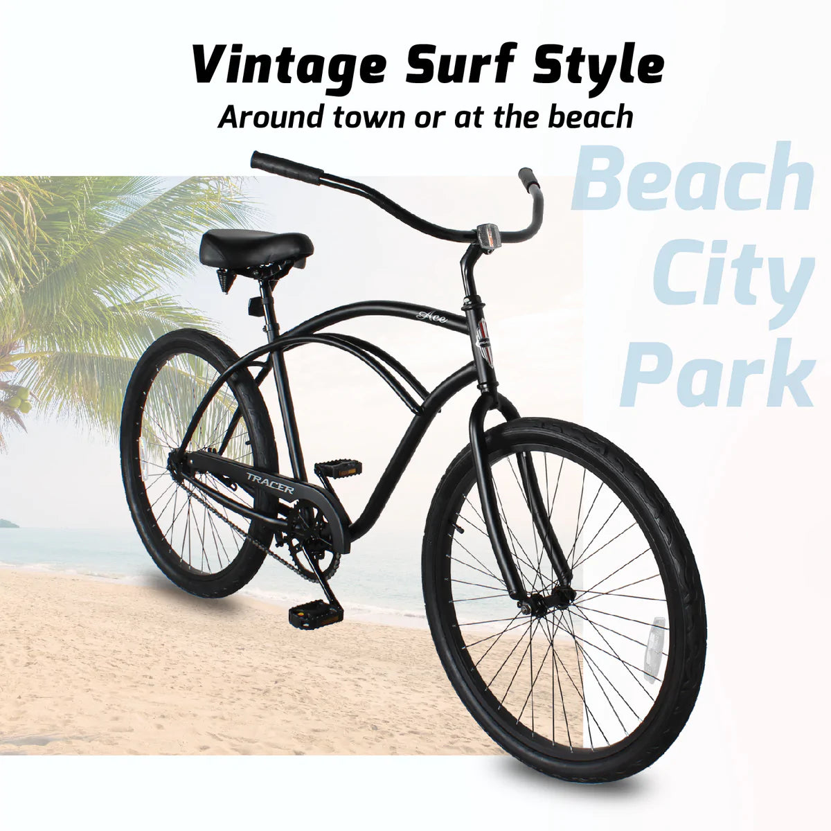 Tracer ACE-M 26" Beach Cruiser Bikes Single Speed | Beach Cruiser Bikes | Cruiser Bikes | Beach Bikes | Single Speed | Single Speed Cycle | Adult Bike | Bike Lover USA